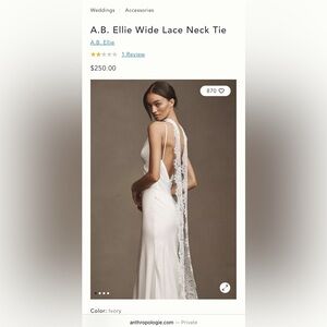 Elegant Ivory Lace Neck Scarf